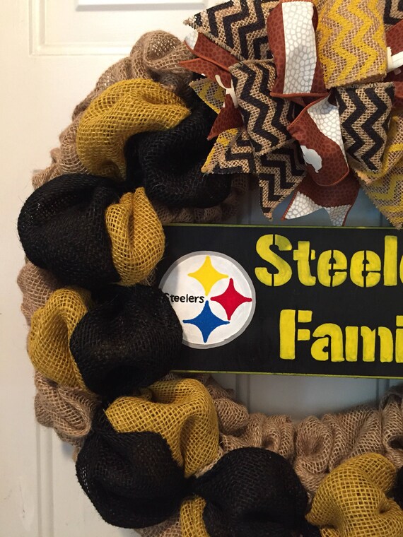 Pittsburgh Steelers Wreath Steelers Wreath Pittsburgh Etsy