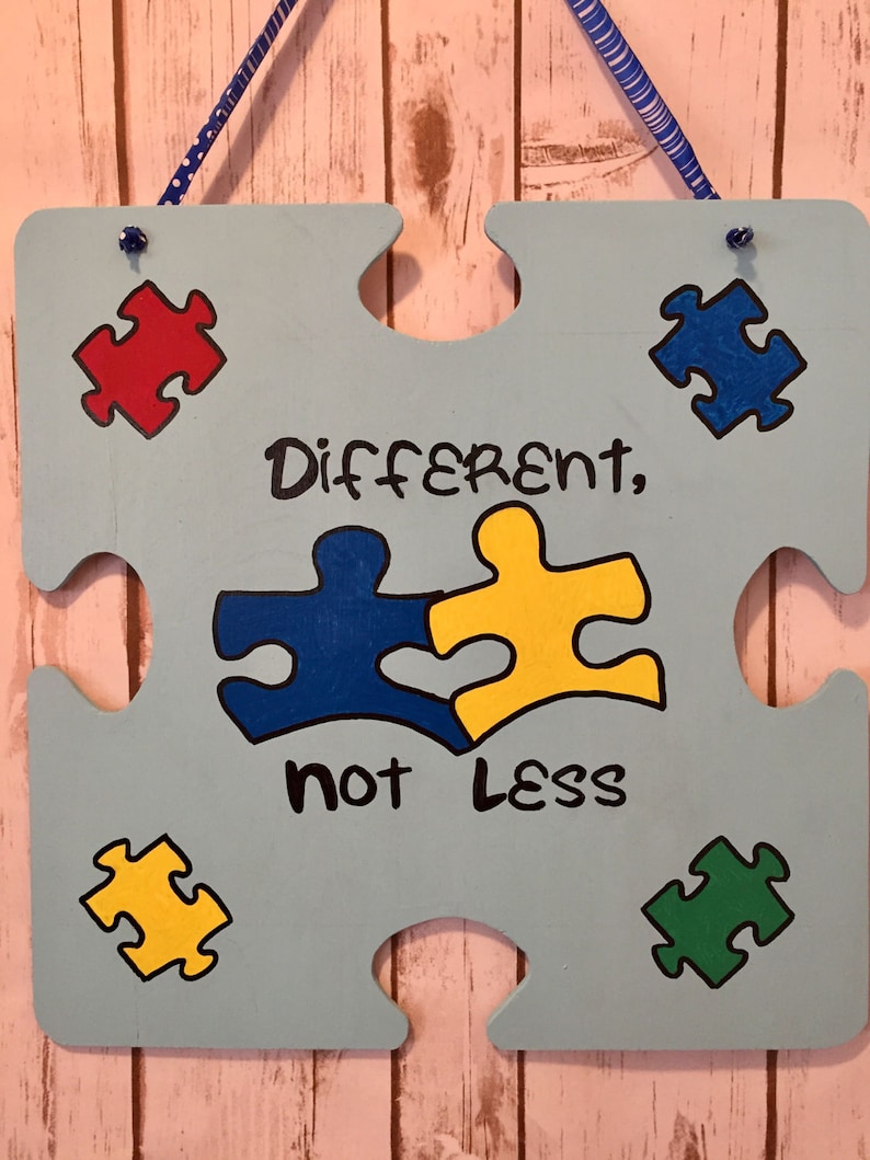 Autism awareness sign Puzzle piece, light is up blue Autism awareness Autism sign Autism puzzle piece puzzle piece sign Autism