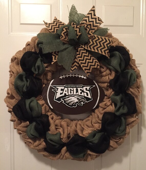Philadelphia Eagles Wreath Philadelphia Eagles Burlap Wreath Etsy