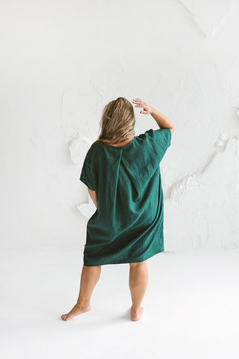 Linen dress pattern, AURUM LILY, Midi Kimono for women, pdf Sewing, All Sizes set XS-6XL, diy sewing, projector file pattern, summer dress image 12