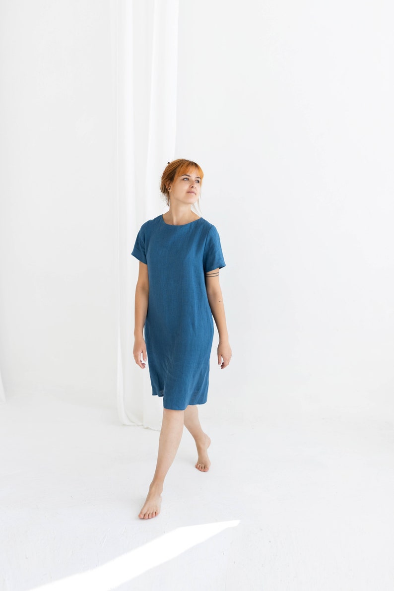 Basic Linen Dress Sewing Pattern PDF Sewing Pattern Midi Etsy