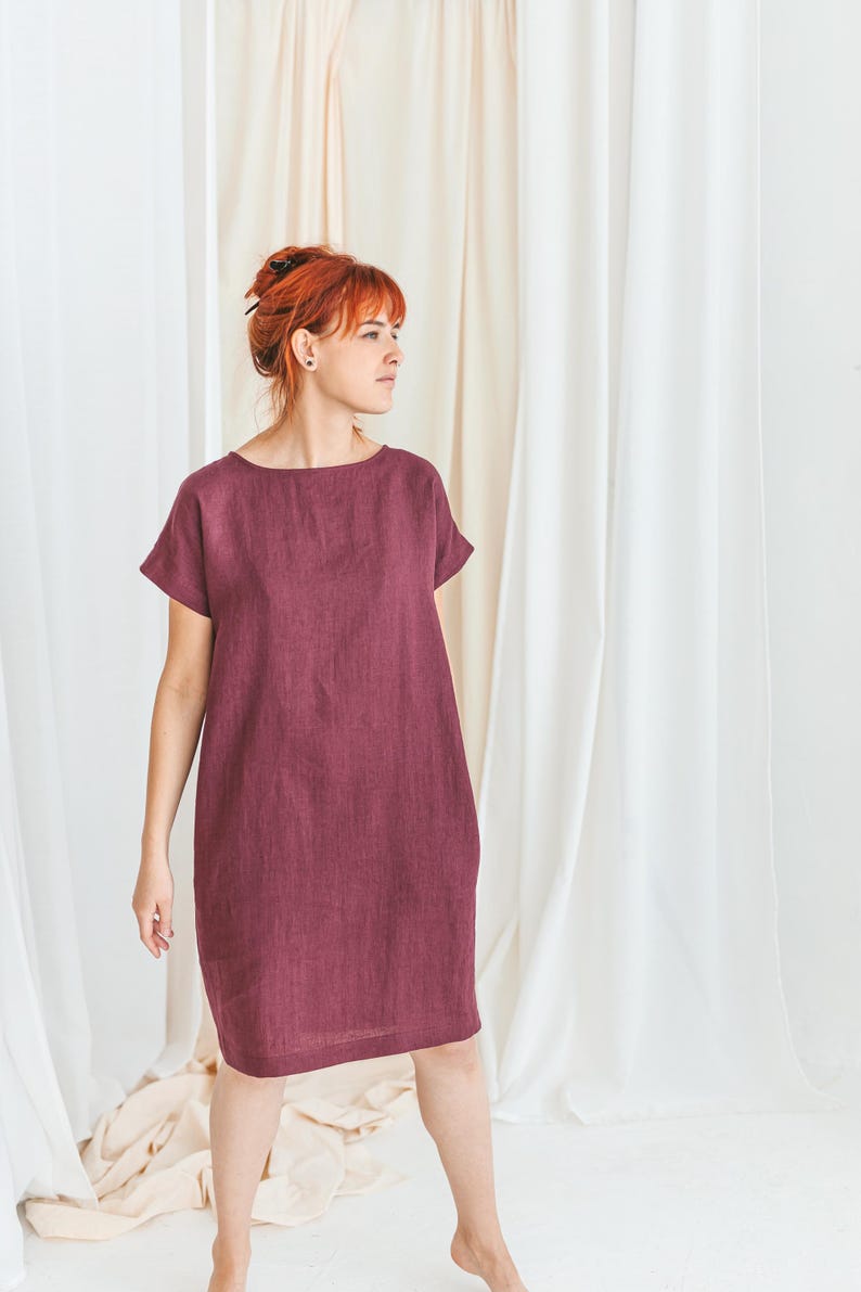 Linen dress pattern, AURUM LILY, Midi Kimono for women, pdf Sewing, All Sizes set XS-6XL, diy sewing, projector file pattern, summer dress image 17
