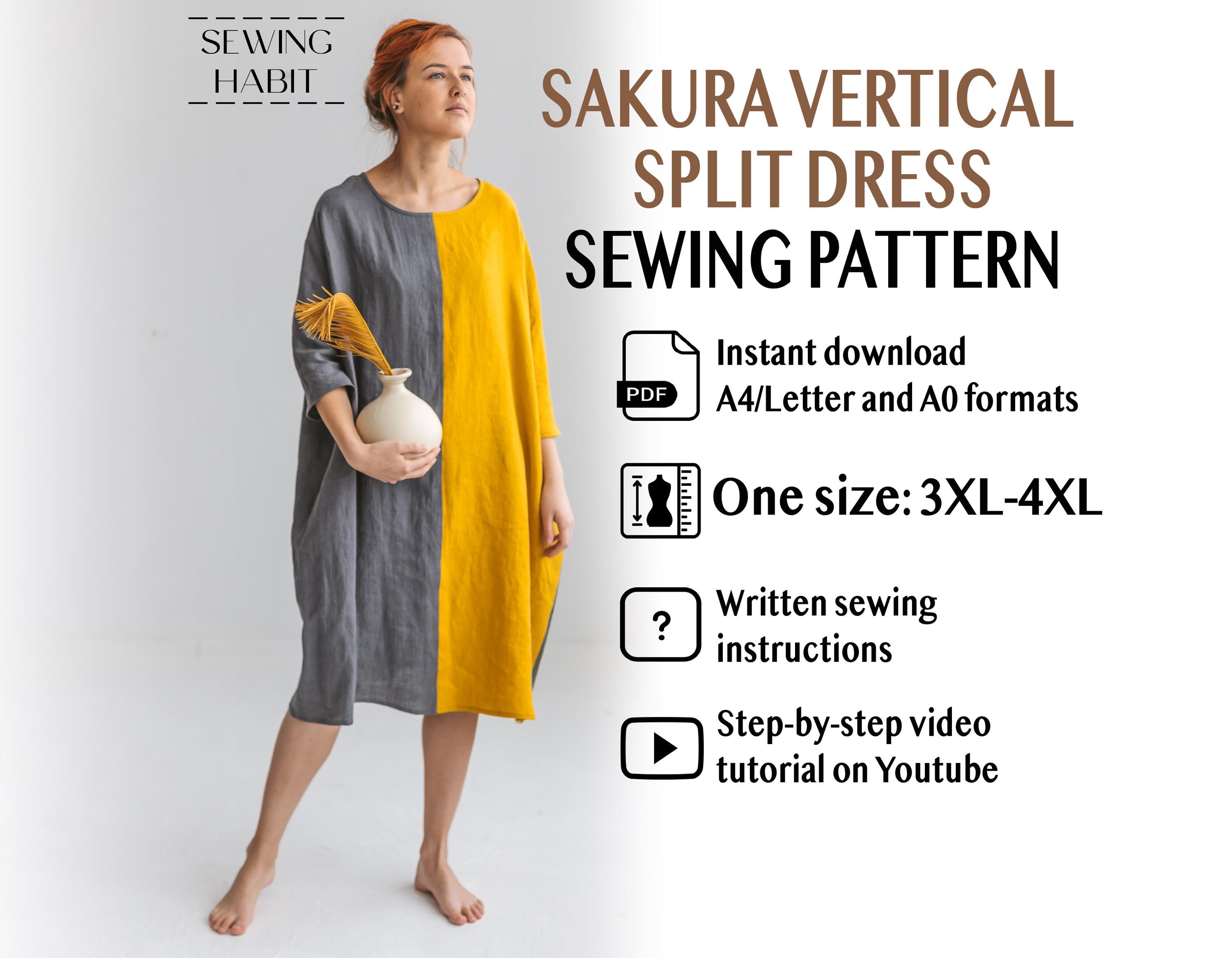 open lace back dress Huon Shirt and Dress sewing Pattern PDF