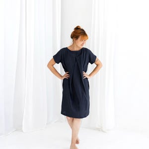 Linen dress pattern, AURUM LILY, Midi Kimono for women, pdf Sewing, All Sizes set XS-6XL, diy sewing, projector file pattern, summer dress image 15