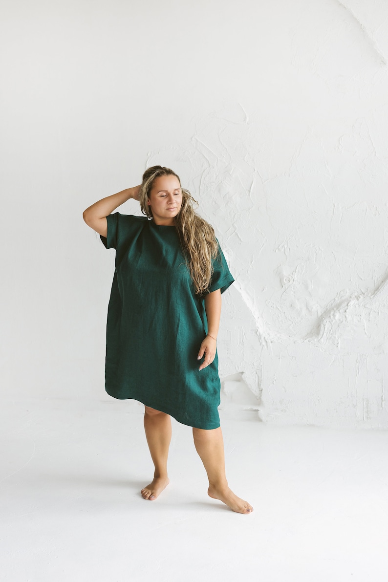 Linen dress pattern, AURUM LILY, Midi Kimono for women, pdf Sewing, All Sizes set XS-6XL, diy sewing, projector file pattern, summer dress image 13