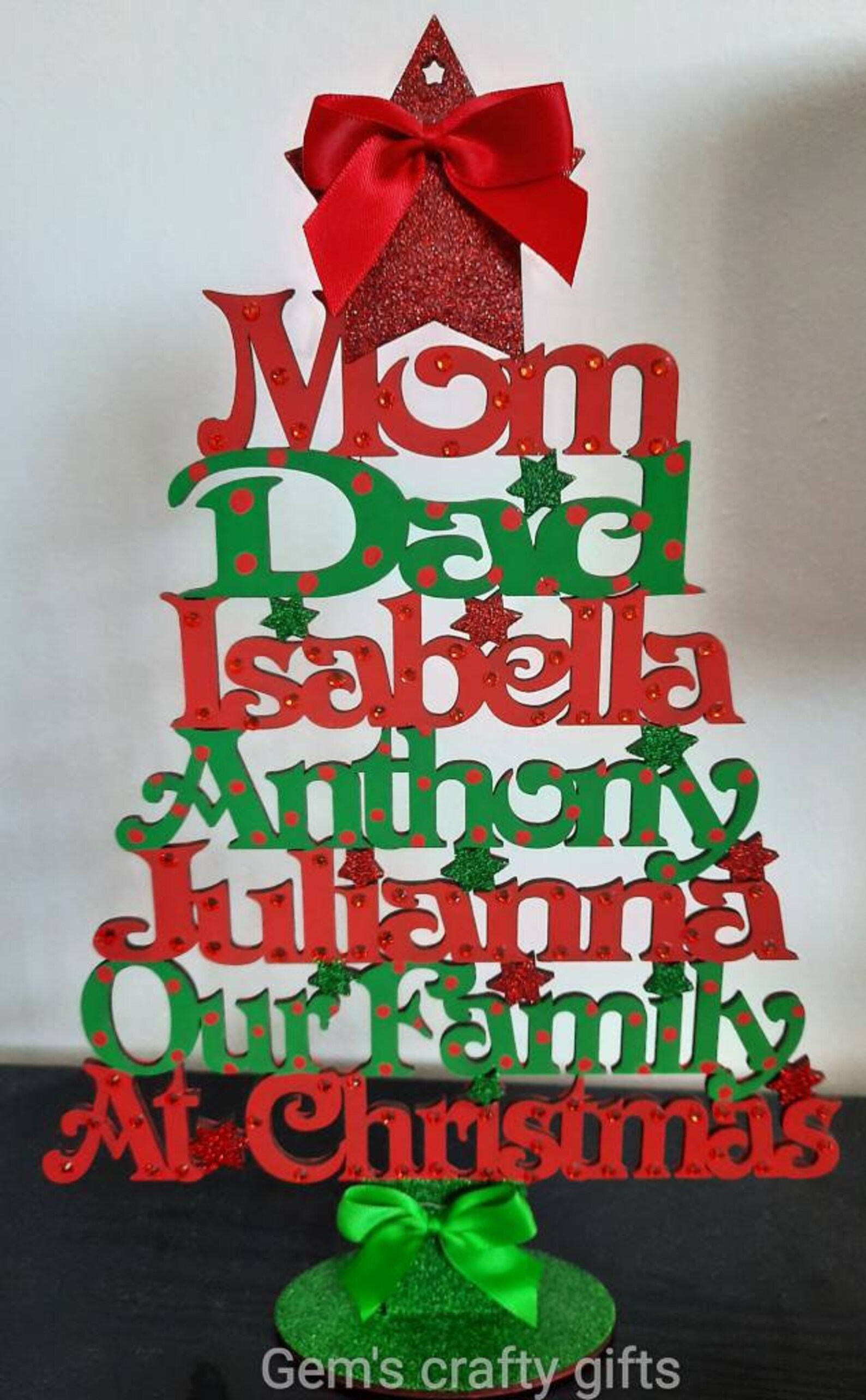 Our Family at Christmas Personalised Christmas Decorations - Etsy UK