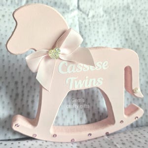 Personalised Rocking horse, New baby gift, Nursery decor, Rocking horse plaque, Baby shower gift, Newborn gift, Baby gift