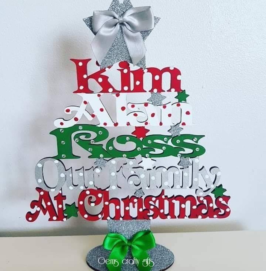 Our Family at Christmas Personalised Christmas Decorations Etsy UK