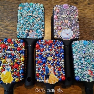 Decorated Hairbrush, Disney inspired brush, Hair accessories, Hair brush gift, Childrens gift, Custom hairbrush, Gem brush, birthday gift