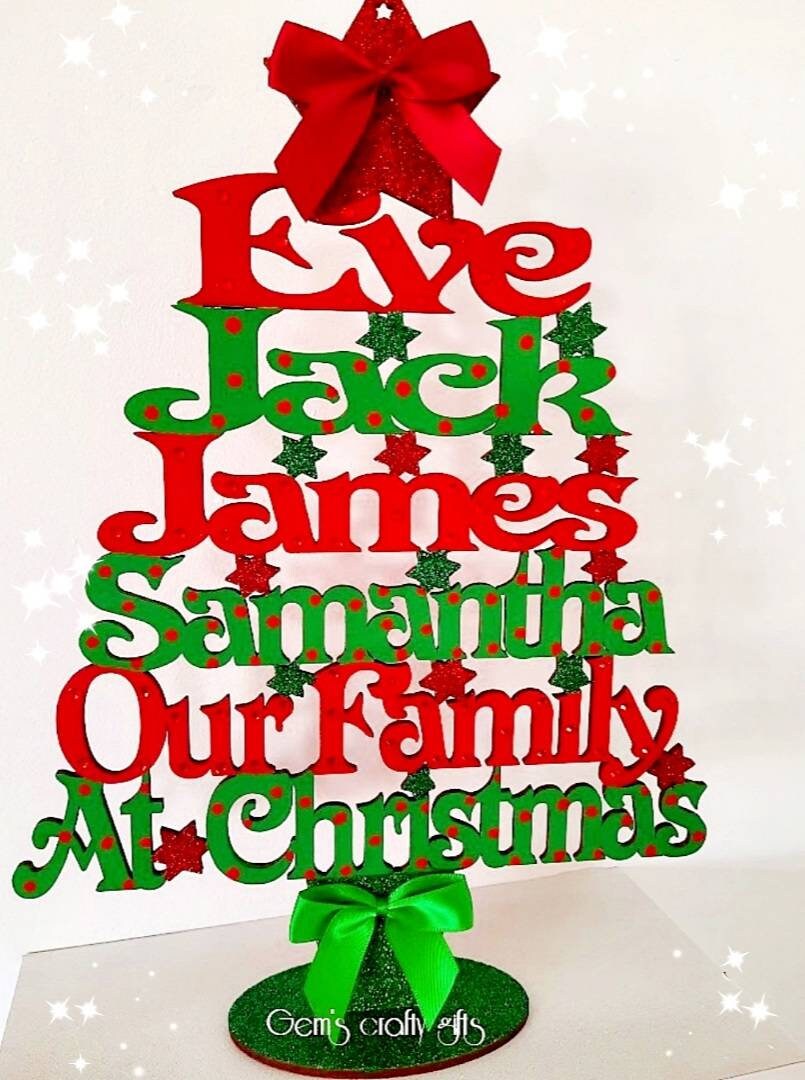 Our Family at Christmas Personalised Christmas Decorations Etsy UK