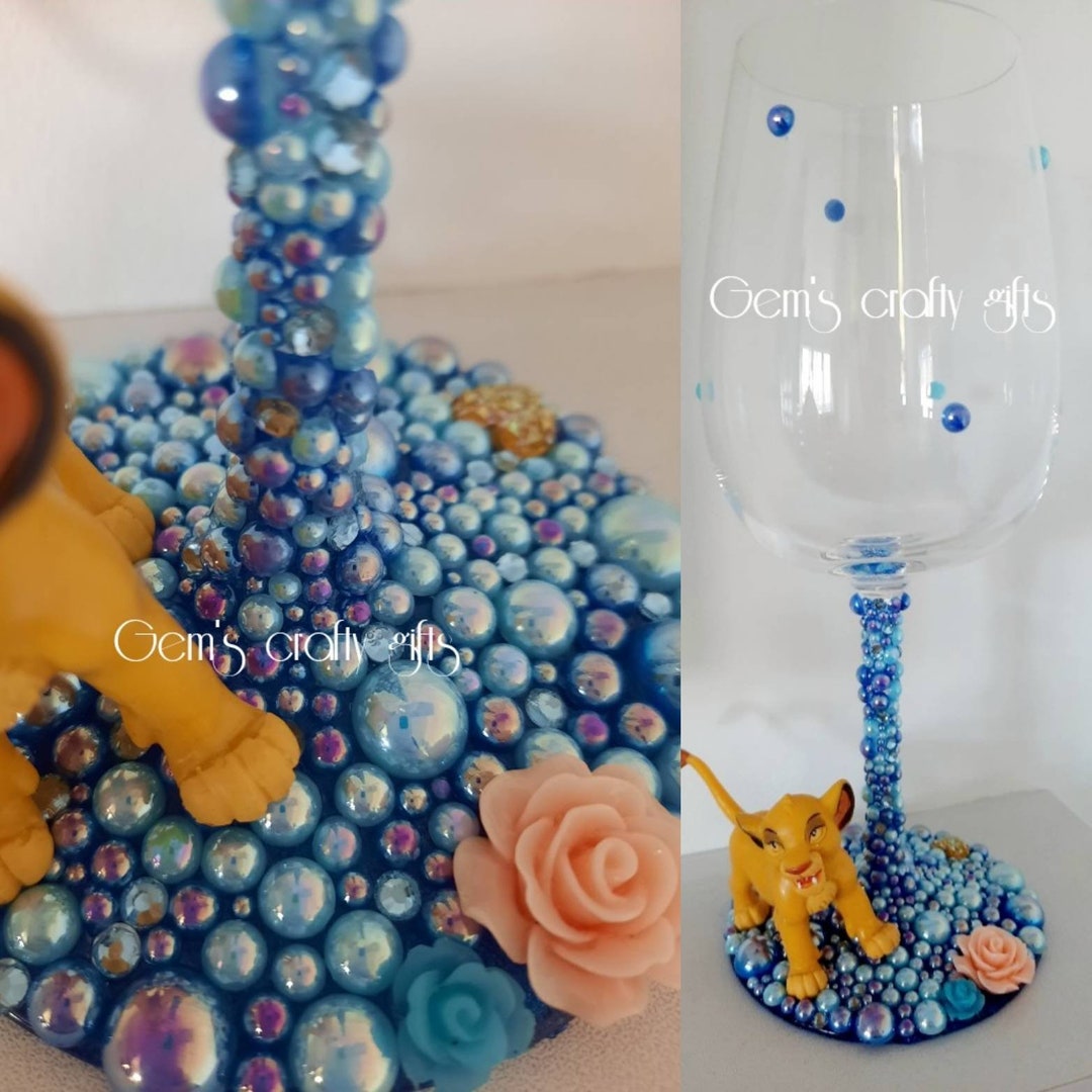 The Lion King Wine Glass, Simba Wine Glass, Character Wine Glass, Lion