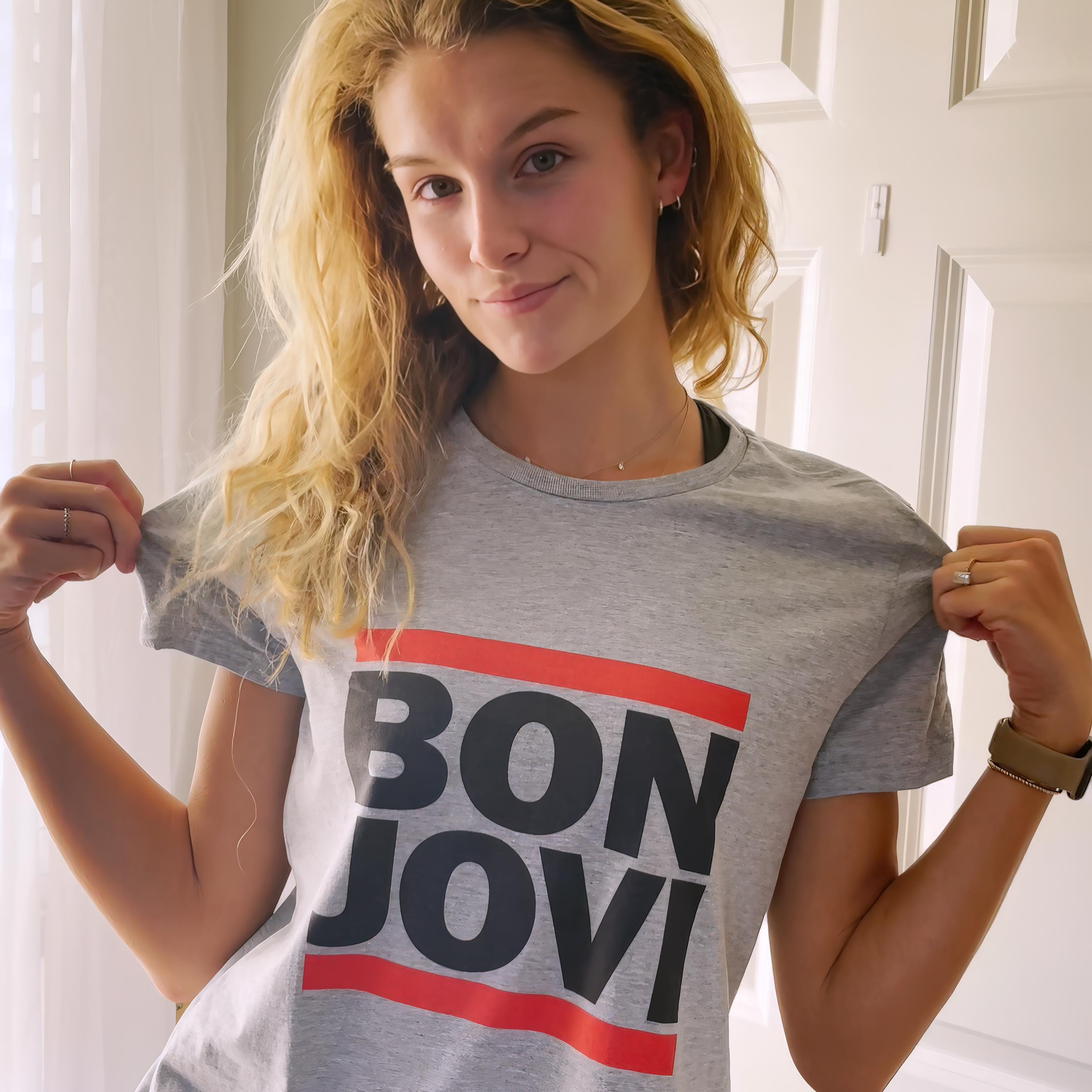 Bon Jovi Graphic Tee, 80s Rock Graphic Tee, 80s Music Graphic Tee, 80s Band Tee, RUN-D.M.C. Tee, Bon Jovi Gift, Bon Jovi Fan, Bon Jovi Shirt
