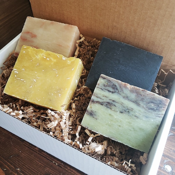 4 for 20 Deal Organic Soap - Essential Oil Soap - 5.0 oz Bar Soap - Organic Soap Bar - Soap Gift Set - Natural Body Soap