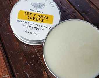 Grapefruit Body Butter Balm - Lotion Bar for Dry or Cracked Hands, Feet, or Body - Hand Salve