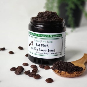 Organic Coffee Scrub / Natural Sugar Scrub / Coffee Body Scrub / Organic Sugar Scrub / Coffee Scrub / Body Scrub / Sugar Scrub