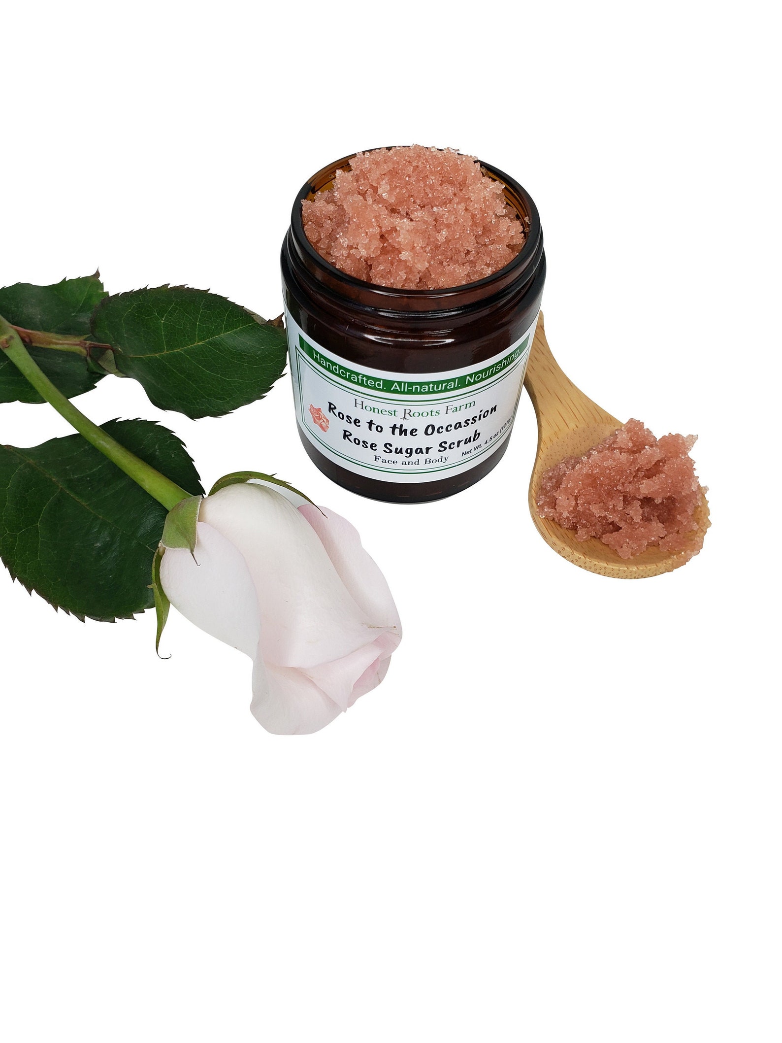 Rose Sugar Scrub Organic Body Scrub Organic Sugar Scrub Face Etsy