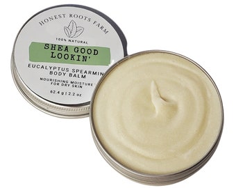 Eucalyptus Spearmint Body Butter -Essential Oil Lotion Bar for Dry or Cracked Hands, Feet, or Body - Hand Salve