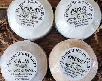 Natural Shower Steamers with Essential Oils for Aromatherapy