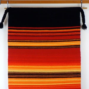 Finnish &quot;Rana&quot; Long Hand-Loomed Wall Hanging| Vintage Wool Weaving| Rustic Scandinavian Fiber Art