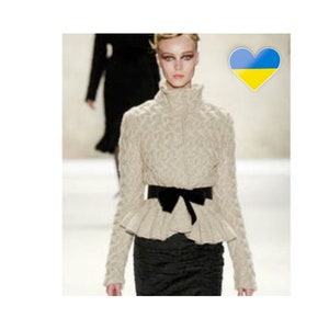 KNIT Wolle grobstrick CARDIGAN Muster pdf - CABLE Winter Damen Pullover - Strickjacke Digital Muster