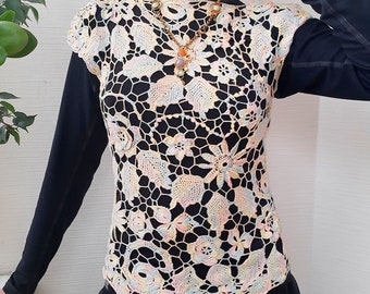 CROCHET Women TEE Top Cover up Pattern Pdf - Summer ANTIQUE