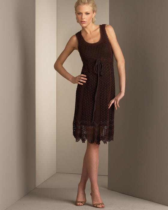 30 Unique Crochet Dresses for Fashion-Loving Crafters: Beach Covers, Vintage Finds, and... 22 Vintage-Inspired Sleeveless Lace Dress Pattern