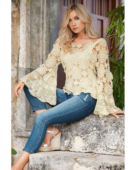 crochet sleeve top