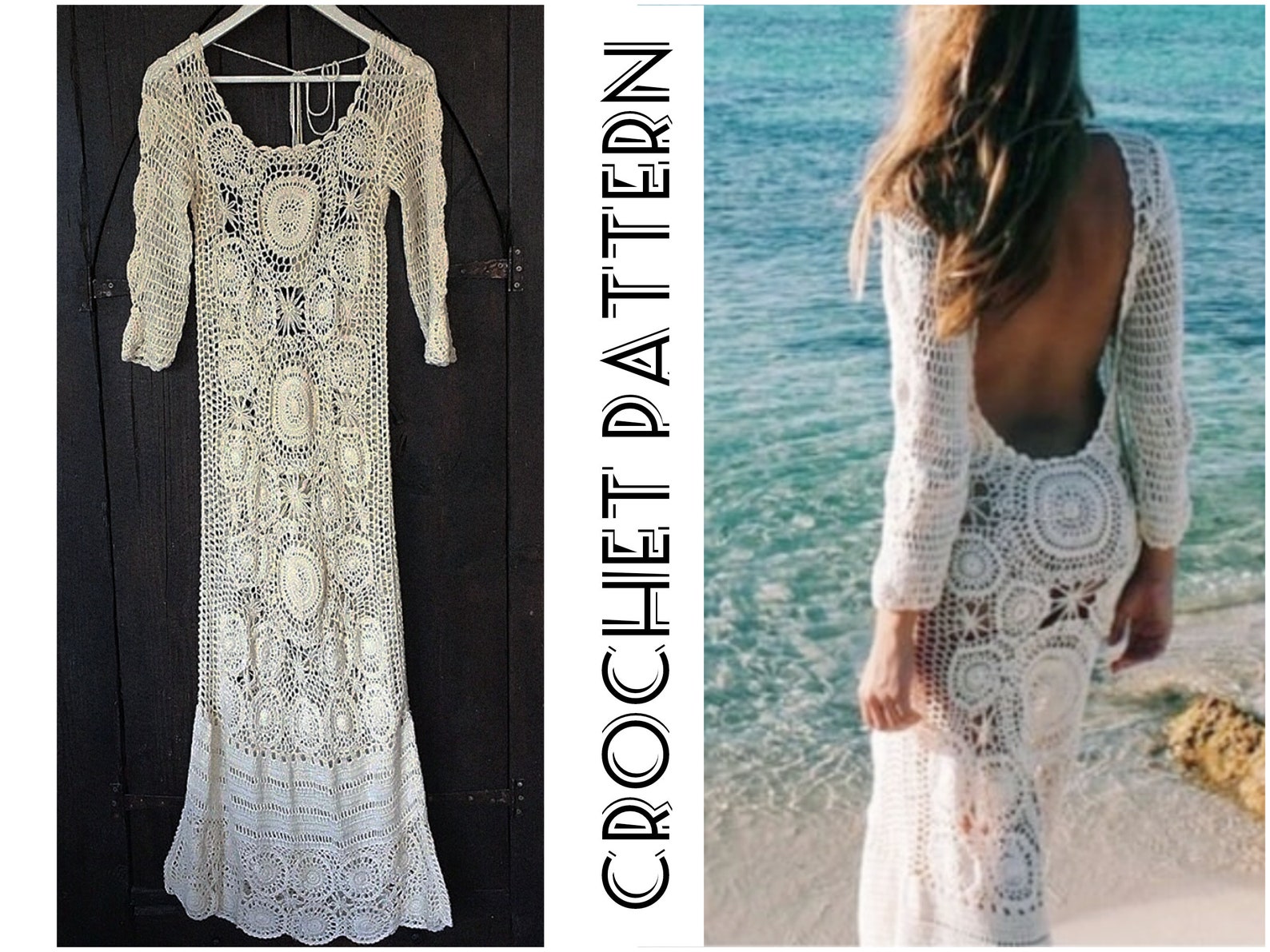 Floral Crochet Lace Strap Maxi Dress main image 1