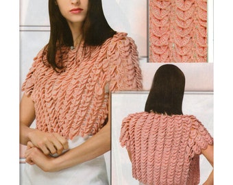Easy Crochet CROPPED Cardigan Pattern pdf - Summer BOLERO SHRUG - Trendy Cape - Cropped Sweater Digital Pattern