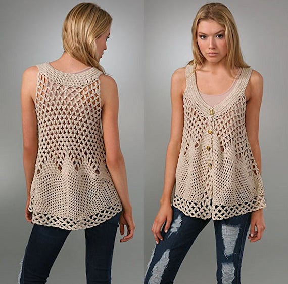 crochet high low top