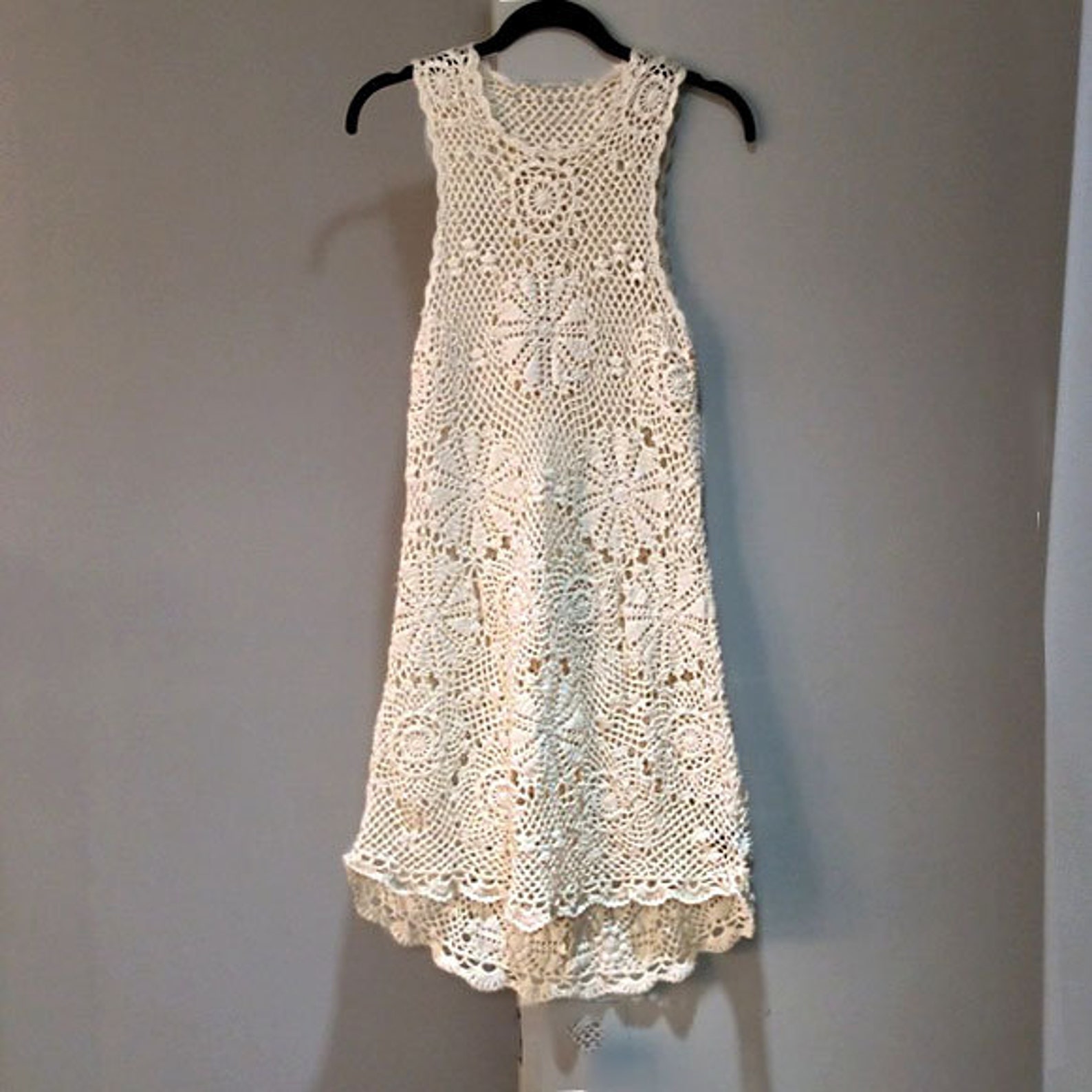 CROCHET Lace Cover up MINI Dress PATTERN Pdf Mesh Sundress Etsy