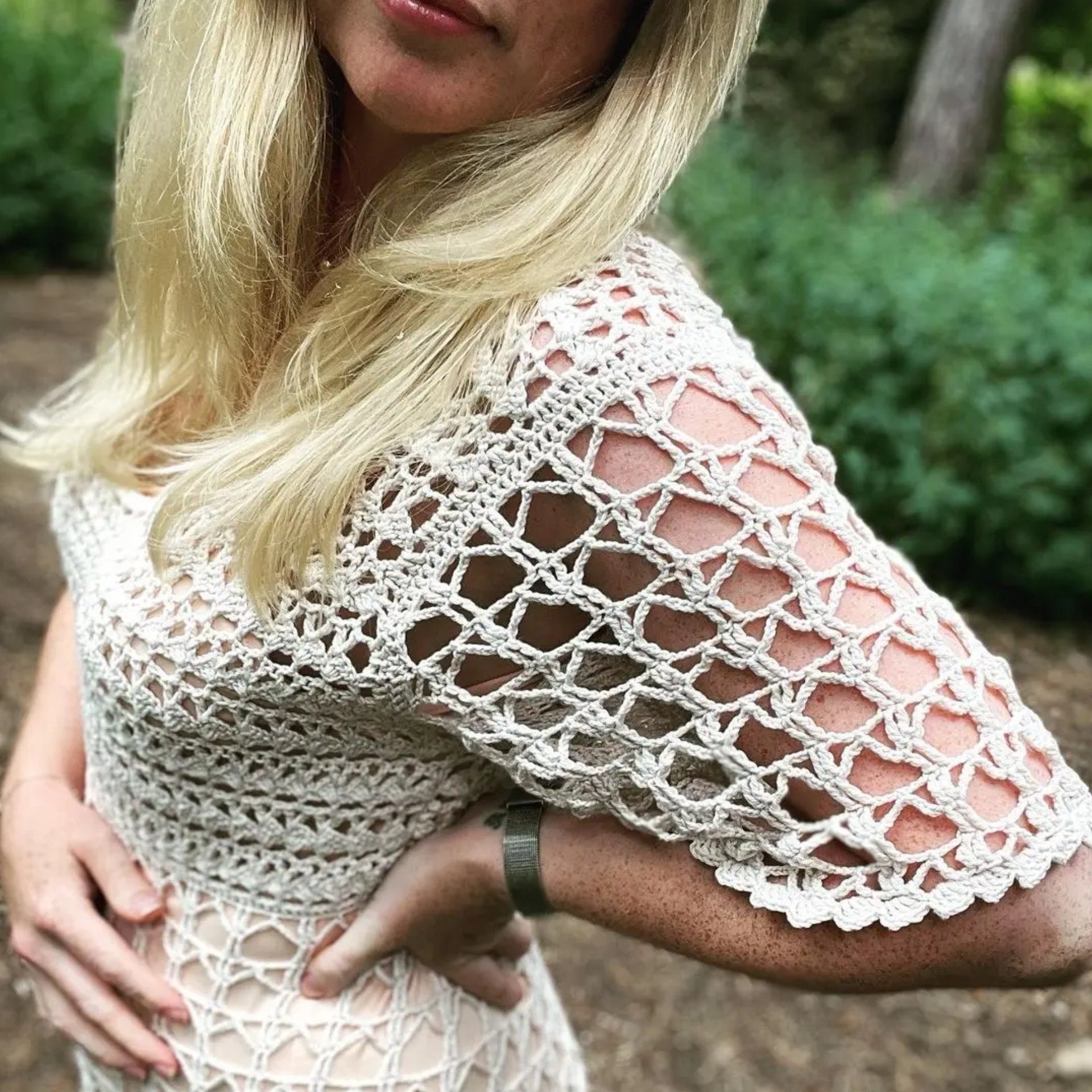 Crochet Maxi BOHO OVERSIZED DRESS Pattern Pdf for Women