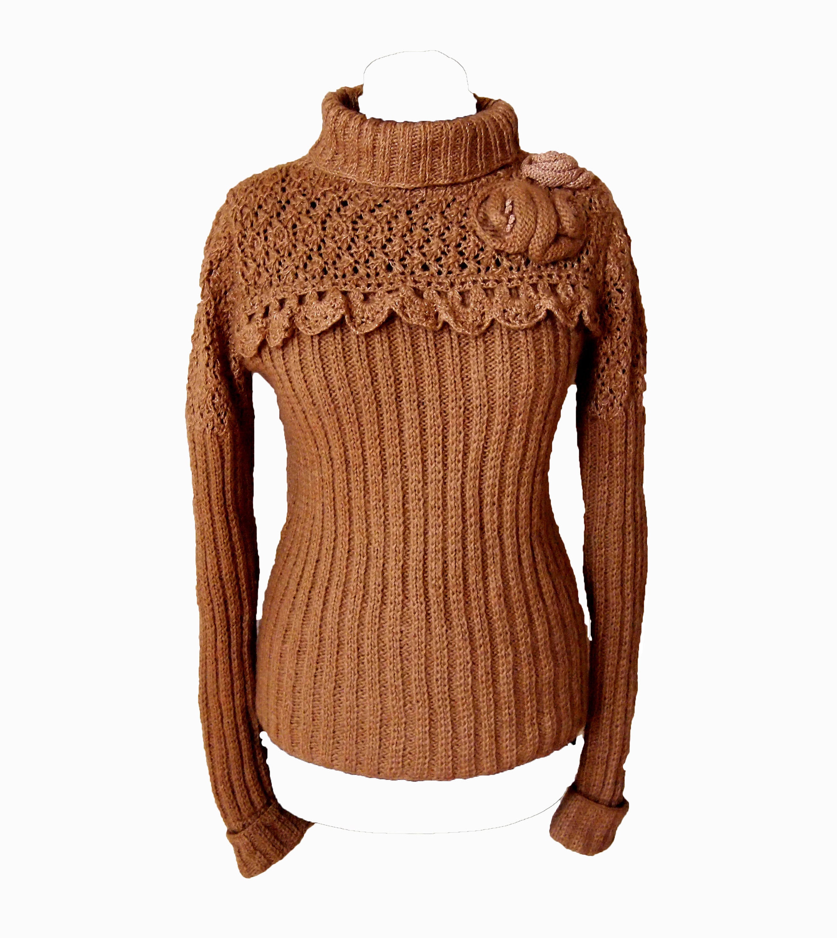 Knit ribbed woman sweater patterndetailed tutorialknit lacy Etsy