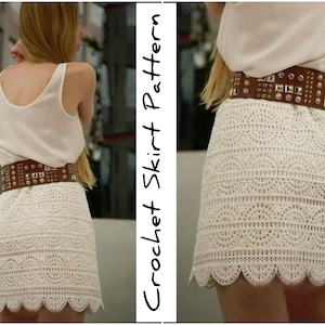 Easy Crochet Summer MINI Lace SKIRT PATTERN pdf - 70s Beach Sexy Skirt for Women - Digital Customizable pattern