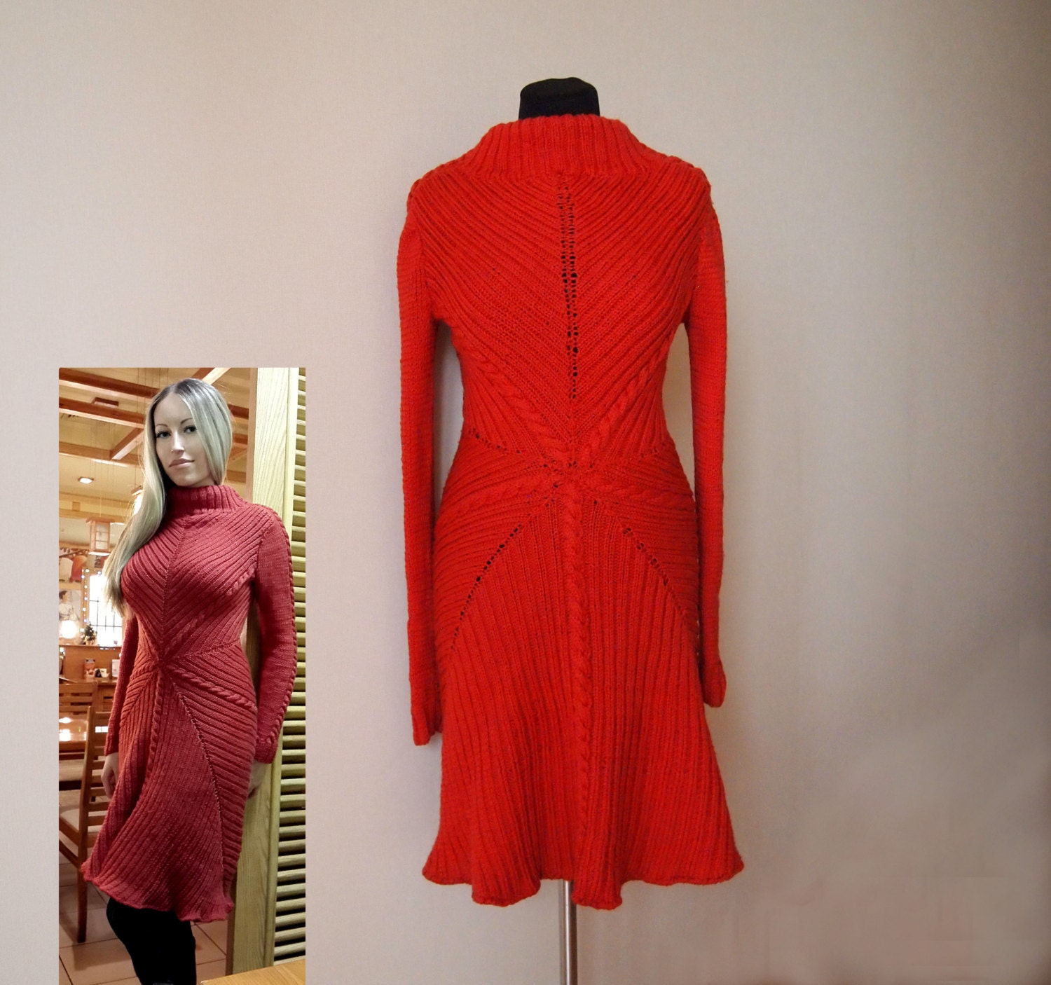 knit dress patterndetailed tutorialwinter dress patternknit Etsy