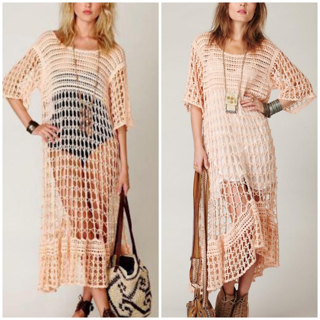 Modello uncinetto Maxi BOHO OVERSIZED DRESS pdf per donna Abito