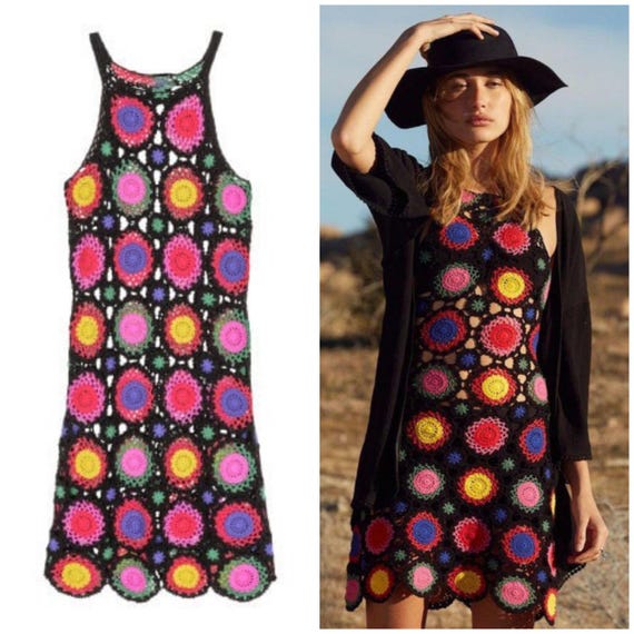 Crochet Halter Dress Cover up Pattern Pdf - Easy GRANNY SQUARE FESTIVAL  Dress - Beach Shift Holiday Hippie Summer - Etsy