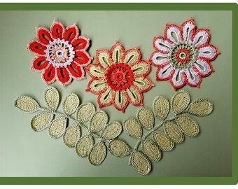 APLICACIÓN A Crochet Fácil Patrón Ramo pdf - BROCHE DE ENCAJE DE FLORES - Decoración del Hogar - Accesorios Patrones Digitales