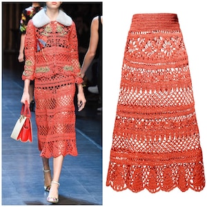 EASY Häkelrock PDF Digitales MUSTER - Hippie Maxi Boho Spitzenrock - Lang, Low Rise Style - Plus Sizes -Charts, detaillierte Anleitung