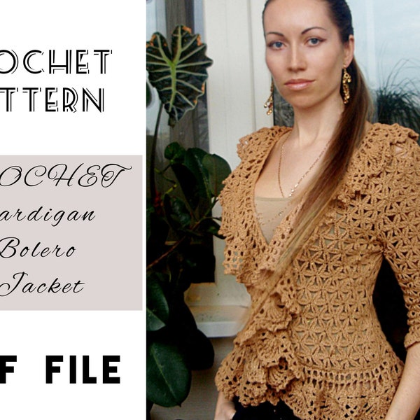 Easy CROCHET CARDIGAN Pattern pdf - Summer Trendy SHRUG - Oversized Cocoon for Women - Sweater Poncho