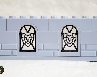 Window brick insert Black Falcon Wolfpack lattice 1x2x2-2/3rds Rounded,  1x2x3, 1x4x3,  30046 replacement