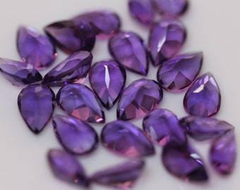 8x5 Natural pear shape amethyst faceted AAA quality-high quality gemstones,8x5 mm amethyst