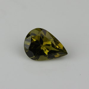 loose yellow green tourmaline, green tourmaline pear,tcw-2.15, pear shape tourmaline