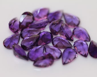 9x6 Natural pear shape amethyst faceted AAA quality-high quality gemstones,9x6 mm amethyst