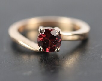 Rhodolite garnet ring,rose gold plated,925 sterling silver