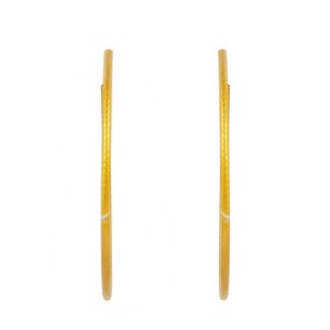 Gold plated 925 sterling silver plain wire bali ,plain silver bali earrings,big bali earrings,gold plated bali hoops,light weight hoops image 2