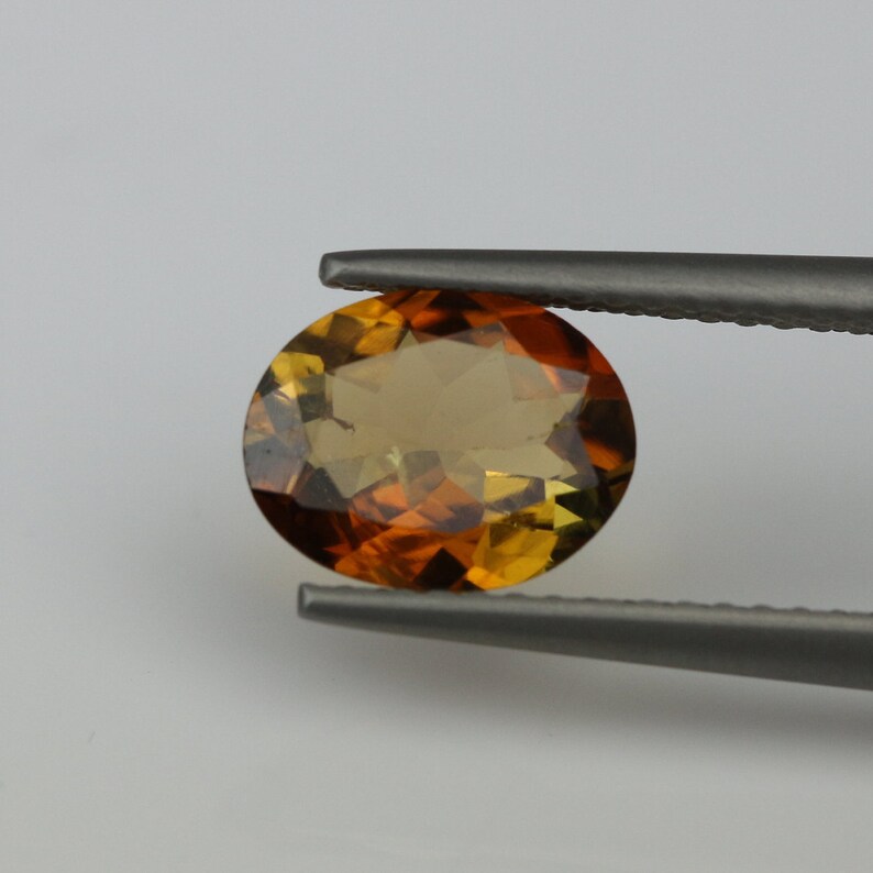 bi colour tourmaline,orange and yellow tourmaline,maple tourmaline,tcw-1.3