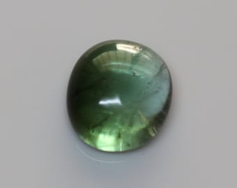 Natural Green Tourmaline Cabochon, 18.25 ct Oval Gemstone Pendant