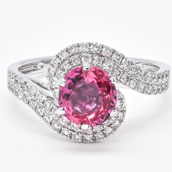 Pink Engagement Ring - Etsy UK