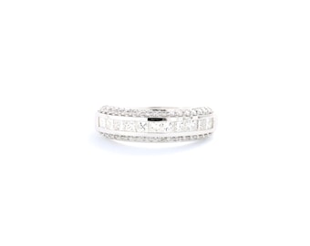 Natural Diamond Ring, 18 KT Gold Diamonds Cocktail Band, Half Eternity Band, Ring for women, Women's Anniversary Ring